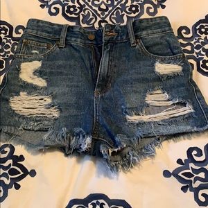 JBD high rise distressed jean short